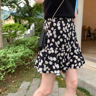 Daisy Print Mermaid Skirt