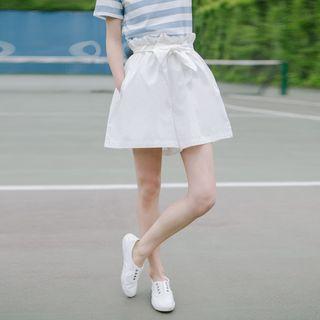 Bow Wide-leg Shorts