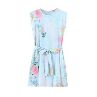 Sleeveless Tie-dyed A-line Dress