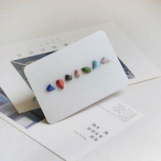 Geometric Ceramic Stud Earring