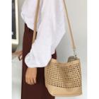 Openwork Shoulder Bag With Pouch