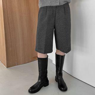 Zip-fly Twill Bermuda Shorts