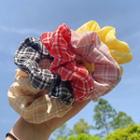 Ruffle Plaid Hair Tie