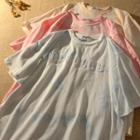 Short-sleeve Tie-dye Print Letter Embossed T-shirt