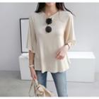 Bell-sleeve A-line T-shirt