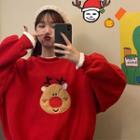 Christmas Cartoon Embroidered Pullover