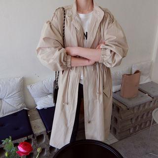 High-neck Band-cuff Parka