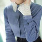 Lace-collar Long-sleeve Shirt