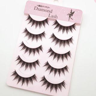 False Eyelashes #d-4 5 Pairs - One Size