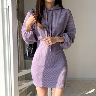 Hooded Tube-hem Dress