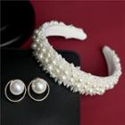 Wedding Faux Pearl Headband / Earring / Set