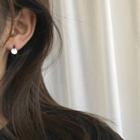 Disc Drop Earring 1 Pair - Black - One Size