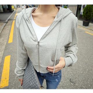 Kangaroo-pocket Cropped Hoodie