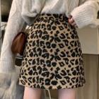 Leopard Print Mini A-line Skirt / Midi A-line Skirt