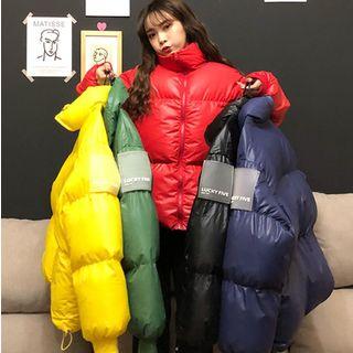 Letter Patched Puffer Jacket