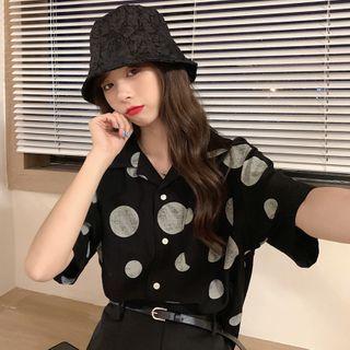 Dot Printed Short-sleeve Shirt
