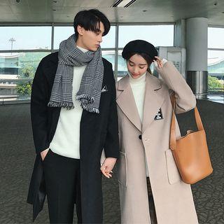 Couple Matching Applique Buttoned Coat