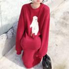 Polar Bear Print Pullover / Pullover Dress