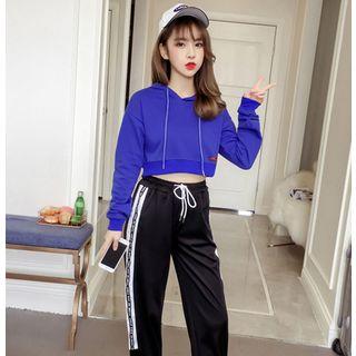 Set: Cropped Hoodie + Cropped Cutout Sweatpants