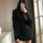 Turtleneck Long Sweater Black - One Size