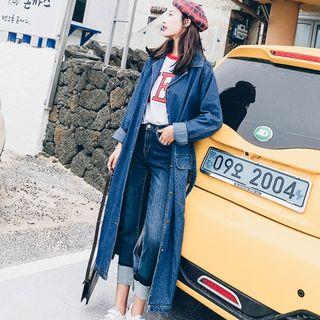 Loose-fit Denim Coatdress