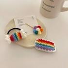 Rainbow Knit Hair Clip / Hair Tie (various Designs)