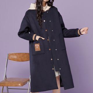 Long Applique Buttoned Jacket