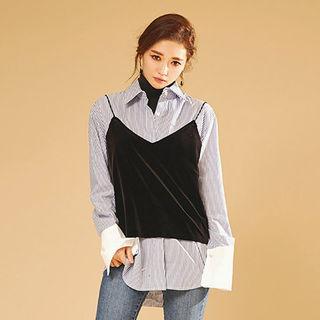 Spaghetti-strap Velvet Top