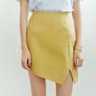Plain High Waist Mini Skirt