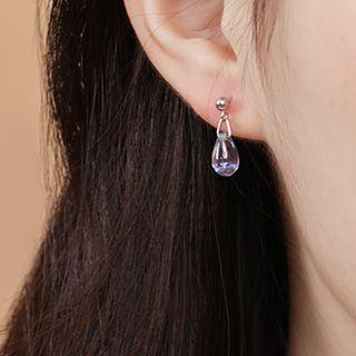 925 Sterling Silver Faux Crystal Drop Earring As Shown In Figure - One Size