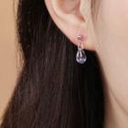 925 Sterling Silver Faux Crystal Drop Earring As Shown In Figure - One Size