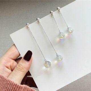 Clear Ball Drop Earring