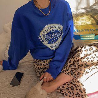 Vintage Letter Boxy-fit Sweatshirt