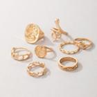 Set Of 8: Ring 19855 - Set Of 8 - Gold - One Size