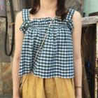 Gingham Camisole Top / A-line Skirt