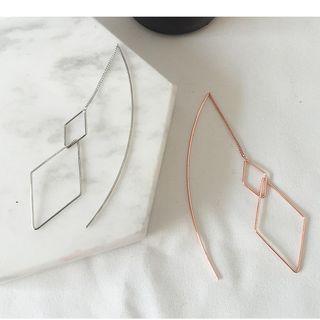 Rhombus / Triangle Threader Earring