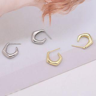 Open Hoop Sterling Silver Ear Stud