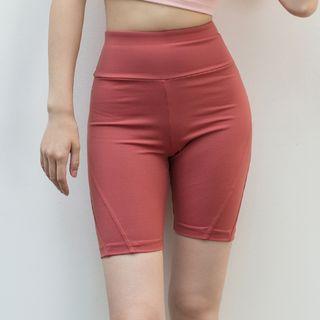 Paneled Biker Shorts
