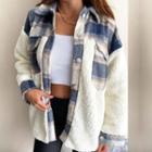 Pattern Panel Button-up Jacket
