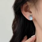 Moonstone Alloy Earring 1 Pair - Silver - One Size