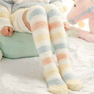 Striped Fleece Stockings