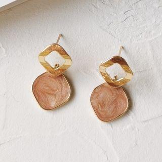 Alloy Glaze Square Dangle Earring