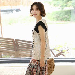 V-neck Crochet Vest