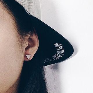 Stainless Steel Triangle Earring 1 Pair - Silver - One Size