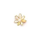 Simple And Fashion Plated Gold Daisy Flowers Freshwater Pearl Brooch Golden - One Size