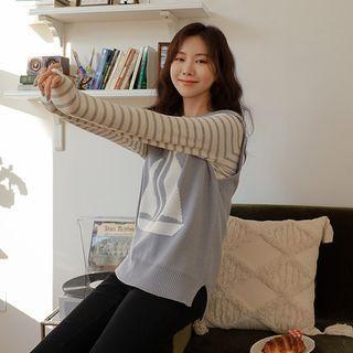 Round-neck Illustrated Sweater Vest