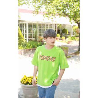 Cheese Letter-printed T-shirt
