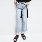 Belted-accent Straight-fit Jeans