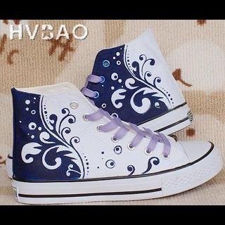 Waves High-top Canvas Sneakers