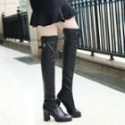 Chunky-heel Studded Over-the-knee Boots